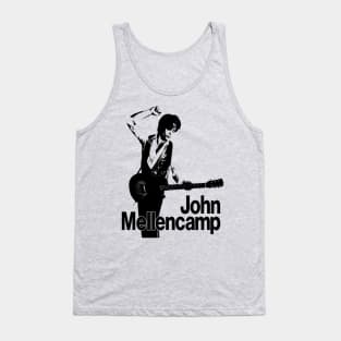 John Cougar Black Pencil Drawing Tank Top